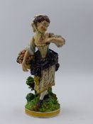 DERBY PORCELAIN A FIGURE OF AUTUMN.