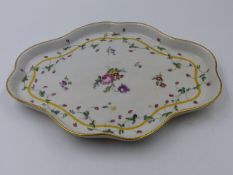 A DERBY PORCELAIN TRAY.