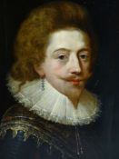 ATTRIBUTED TO PAUL VAN SOMER (1577-1621) HALF LENGTH PORTRAIT OF SIR LEONARD BUTTS WEARING ARMOUR