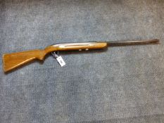 A .22 BSA AIRSPORTER AIR RIFLE, SERIAL No.G20072 WITH BLUE TRIGGER GUARD AND RECIEVER.