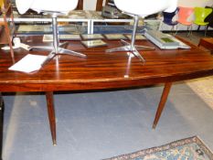 A LARGE 1960'S DINING TABLE.