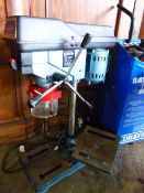 A DRAPER PILLAR DRILL AND A DRAPER CHARGE AND START BCS400T.