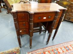 AN UNUSUAL EARLY 19th.C.MAHOGANY LIFT TOP WASHSTAND, POSSIBLY AMERICAN. 87 x 84cms.