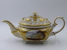 A DERBY PORCELAIN TEA POT.