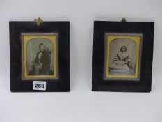 A PAIR OF 19th.C.DAGUERREOTYPE PHOTOGRAPH PORTRAITS.