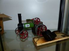 A MAMOD LIVE STEAM ROLLER TOGETHER WITH A SIMILAR TRACTION ENGINE. (2)