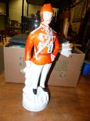 A 19th.C. STAFFORDSHIRE FIGURE OF GENERAL GORDON. H.44cms.