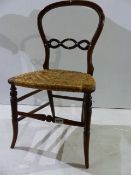 A VICTORIAN CANE SEAT CHILD'S CHAIR.