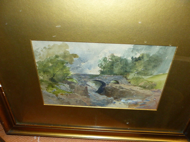 CRESWICK BOYDELL (FL1889-1916) AUTUMN RIVERSCAPE WITH SILVER BIRCH, SIGNED WATERCOLOUR. 15.5 x 34. - Image 7 of 7