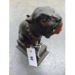 A RARE 19th.C.CAST IRON BULLDOG BANK NOVELTY MONEY BOX. Pat. APRIL 27, 1880.