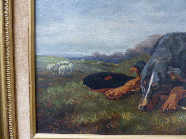 R.WATROUGH (19th.C.) A PORTRAIT OF A SHEEP DOG, A SIGNED OIL ON CANVAS INSCRIBED AND DATED ON - Image 3 of 8