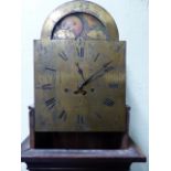 A LATE GEORGIAN MAHOGANY CASED LONGCASE CLOCK WITH 8-DAY MOVEMENT, 12 " ARCH DIAL SIGNED P.STRATTON,