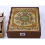 A 19th.C. DISSECTED MAP OF ENGLAND AND WALES JIGSAW (CASED) TOGETHER WITH A BOXED SET OF