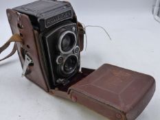 A FRANKE & HEIDECKE ROLLFLEX CAMERA TOGETHER WITH VARIOUS OTHERS, LENSES,ETC