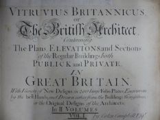 VITRUVIUS BRITANNICUS OR THE BRITISH ARCHITECT, LONDON 1715, IN BROWN CALF,VOL.1 ONLY.
