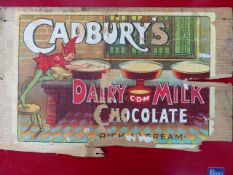 A VINTAGE CADBURY'S ADVERTISING BOX LID.