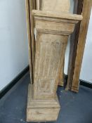 A GROUP OF ANTIQUE CARVED PINE ARCHITECTURAL ELEMENTS.