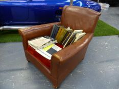 A PAIR OF CLUB ARMCHAIRS