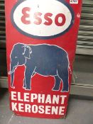 AN ESSO ELEPHANT KEROSENE ADVERTISING ENAMEL SIGN.