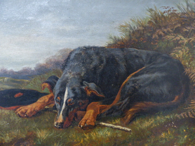 R.WATROUGH (19th.C.) A PORTRAIT OF A SHEEP DOG, A SIGNED OIL ON CANVAS INSCRIBED AND DATED ON - Image 2 of 8