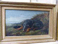 R.WATROUGH (19th.C.) A PORTRAIT OF A SHEEP DOG, A SIGNED OIL ON CANVAS INSCRIBED AND DATED ON