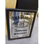 A VINTAGE STYLE JACK DANIELS ADVERTISING MIRROR.