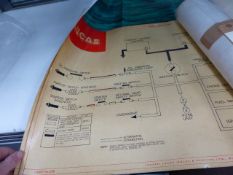 A GOOD GROUP OF VINTAGE LUCAS ADVERTISING POSTERS, VARIOUS TEST CHARTS, OLDHAM BATTERIES CHARTS,