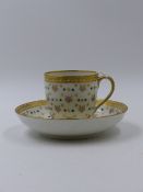 DERBY PORCELAIN, A CUP AND SAUCER PATTERN 270.