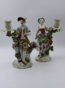 DERBY PORCELAIN A PAIR OF CANDLESTICK FIGURES.