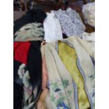 A JAPANESE VINTAGE KIMONO, OTHER ORIENTAL TEXTILES, VARIOUS COSTUME,ETC.