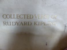 RUDYARD KIPLING. COLLECTED VERSE, LIMITED EDITION, 96/500 LONDON 1912. VELLUM COVERS.