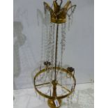 A LARGE ANTIQUE AND LATER BALTIC STYLE GILTWOOD AND METAL LARGE TABLE TWELVE LIGHT CANDELABRUM. H.