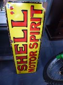 A GOOD SHELL MOTOR SPIRIT ADVERTISING ENAMEL SIGN.