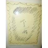 AFTER PABLO PICASSO (ARR) ABSTRACT FACE. THE MOUNT BEARING SIGNATURE AND INSCRIPTION LITHOGRAPHIE