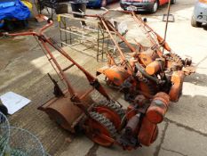 THREE MERRY TILLER ROTOVATORS FOR RESTORATION AND INCLUDING A MOWING ATTACHMENT