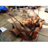 THREE MERRY TILLER ROTOVATORS FOR RESTORATION AND INCLUDING A MOWING ATTACHMENT