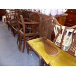 EIGHT GEORGIAN SIDE CHAIRS FOR RESTORATION.