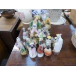 A QTY OF STAFFORDSHIRE FIGURINES,ETC.