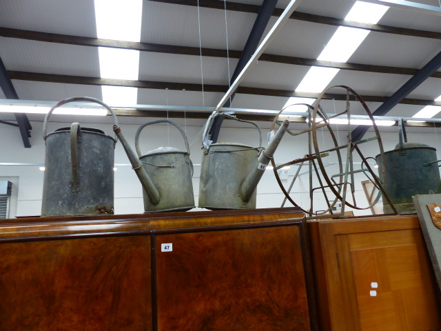 VINTAGE WATERING CANS,ETC