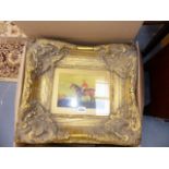A COLLECTION OF GILT FRAMED SPORTING PICTURES,ETC.
