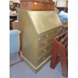 AN ART DECO PAINTED OAK BUREAU.