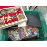 A LARGE COLLECTION OF COSTUME JEWELLERY, ETC.