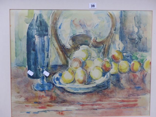 A LARGE FRAMED STILL LIFE.