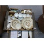 THREE BOXES OF CHINA AND ORNAMENTS,ETC.