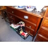 A MAHOGANY DESK.