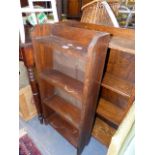 TWO SMALL OAK BOOKCASES.