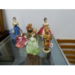 ROYAL DOULTON, COALPORT, AND GOEBEL FIGURINES, PRINTS ETC.