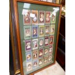 FRAMED CIGARETTE CARDS.