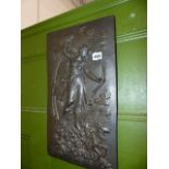 AN ART NOUVEAU STYLE WALL PLAQUE.