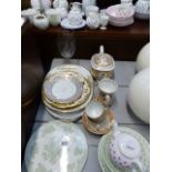 A QTY OF NINA CAMPBELL TEAWARES, VICTORIAN CHINAWARE,ETC.